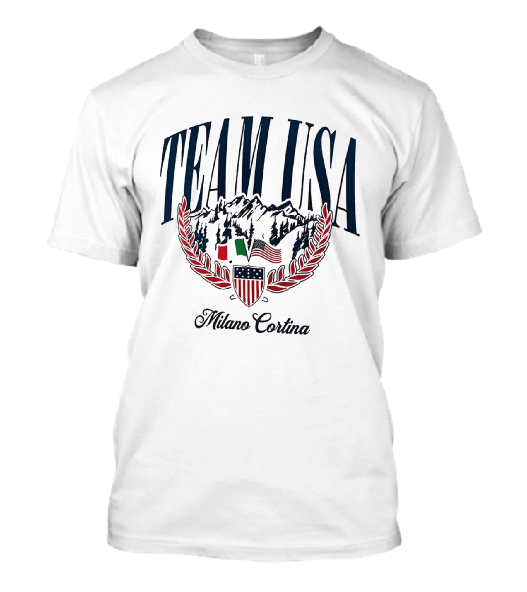 TEAM USA Milano Cortina 2026 Winter Olympics Laurel Wreath T-Shirt