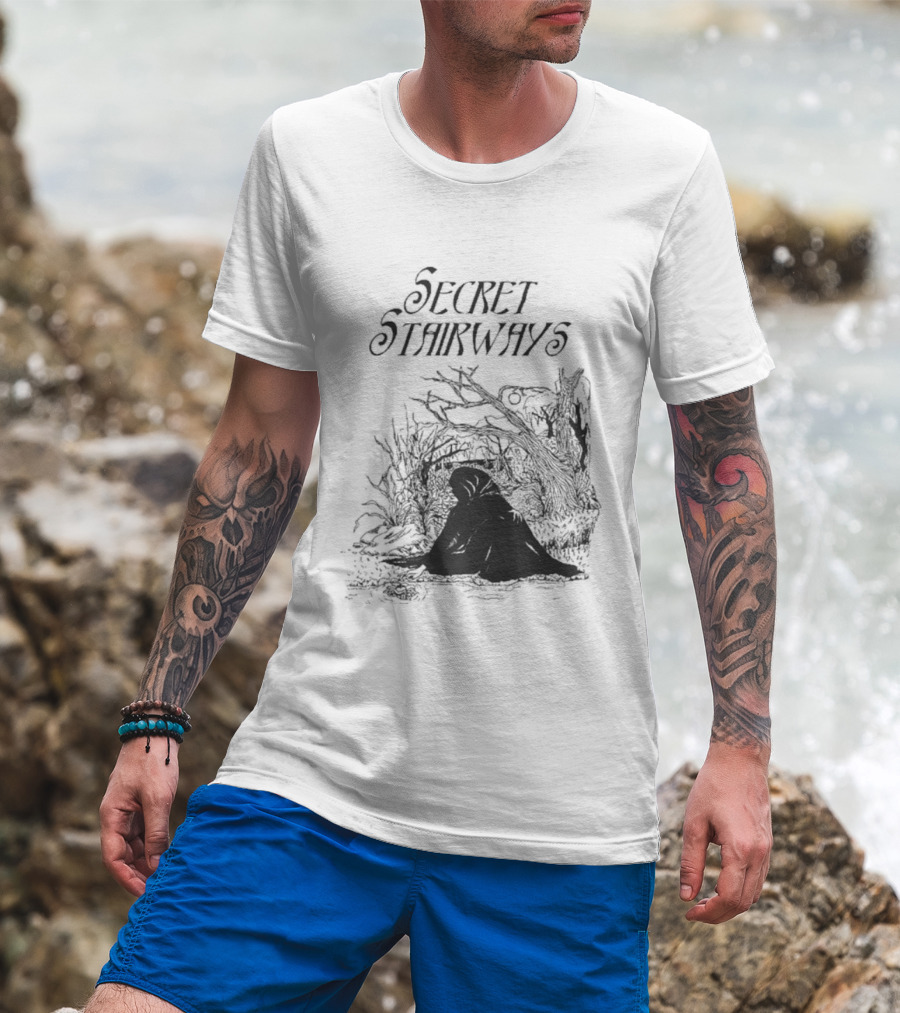 Secret Stairways Enchanted Nature Scene T-Shirt