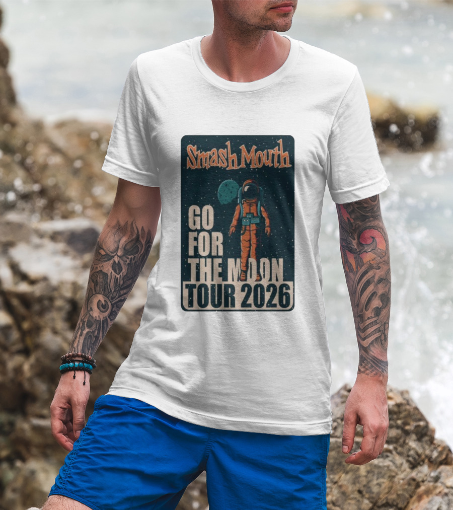 Smash Mouth Go For The Moon Tour 2026 Astronaut Space T-Shirt