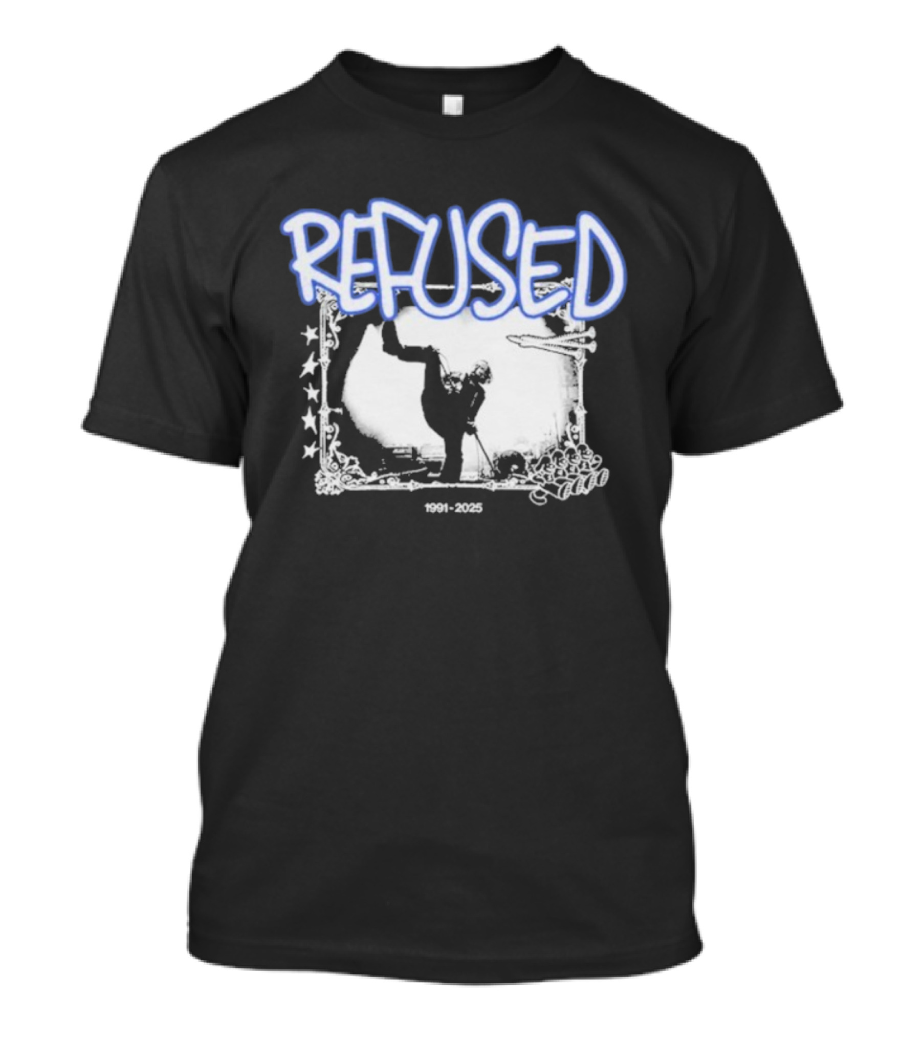 Refused The Final Show 1991 2025 Graffiti Style With Kickboxing Silhouette And Stars T-Shirt
