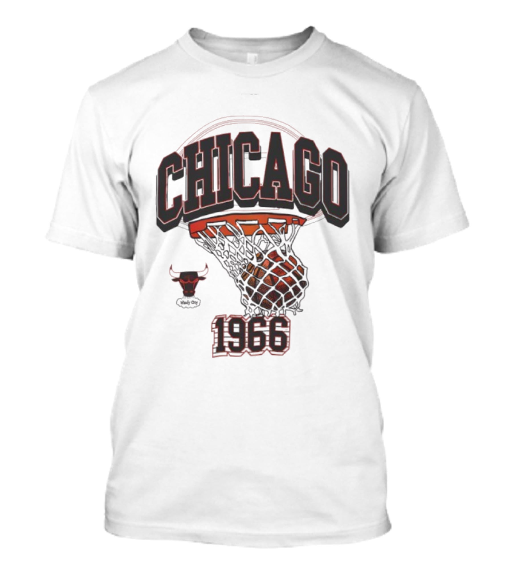 Chicago Bulls 1966 Basketball Hoop T-Shirt