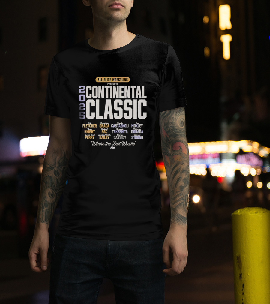 All Elite Wrestling AEW Continental Classic 2023 Fletcher Okada Kingston Where The Best Wrestle T-Shirt