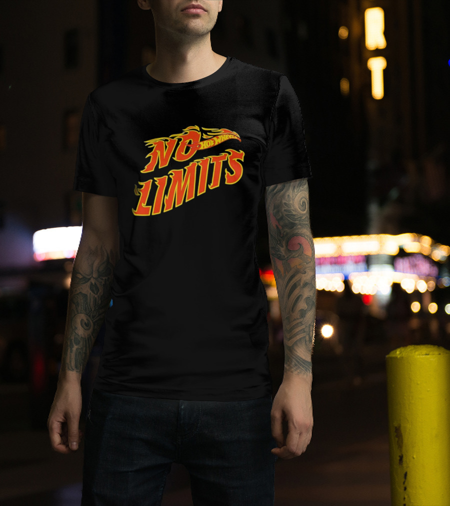 Hot Wheels No Limits Flame Text T-Shirt