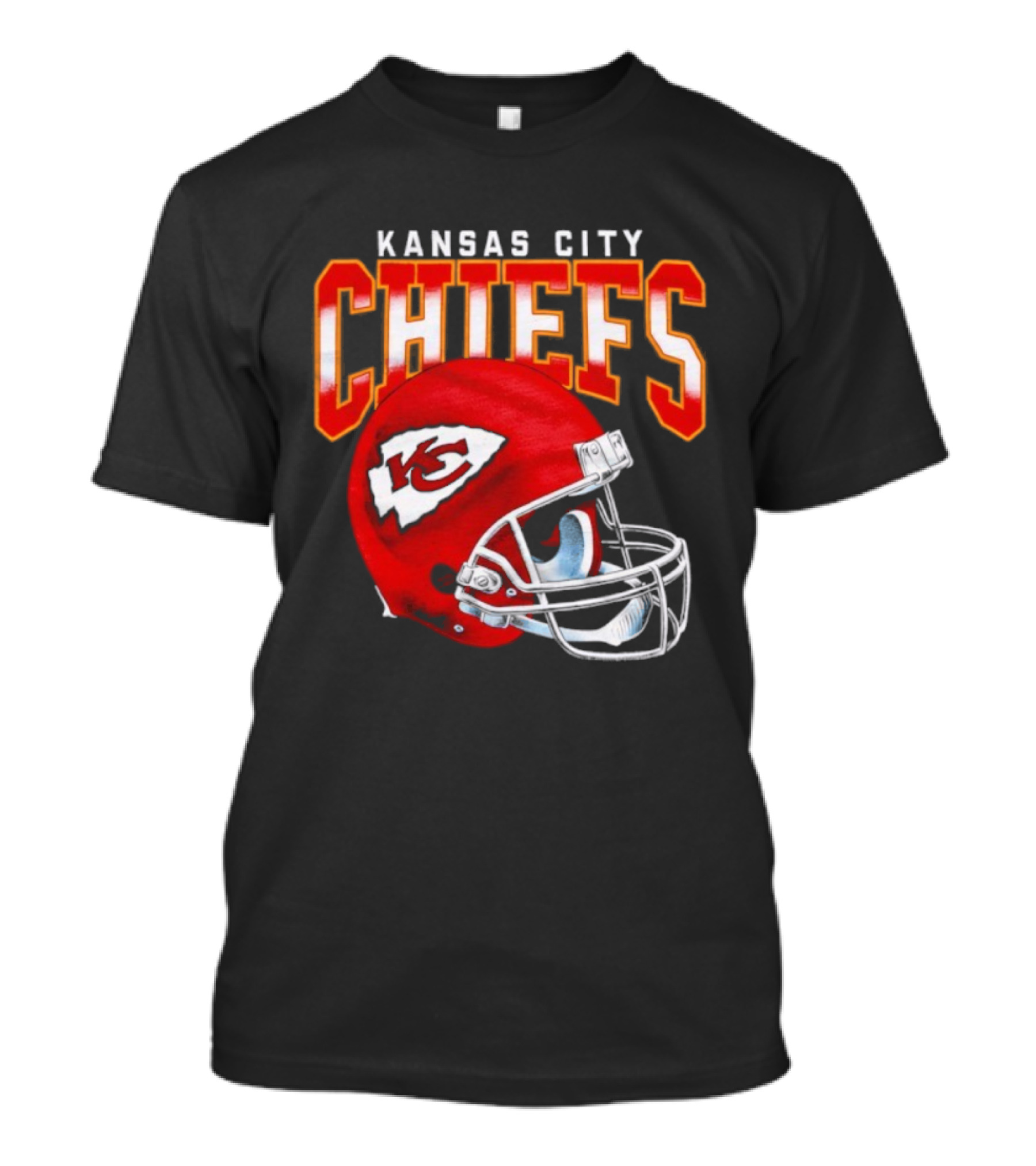 Kansas City Chiefs Red Helmet Gradient Football Icon Chiefs T-Shirt