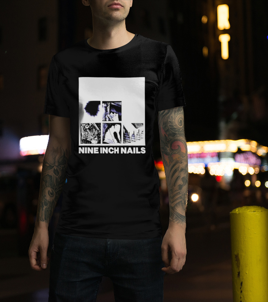 Nine Inch Nails Bad Witch Album Art With Square Panel Imagery T-Shirt