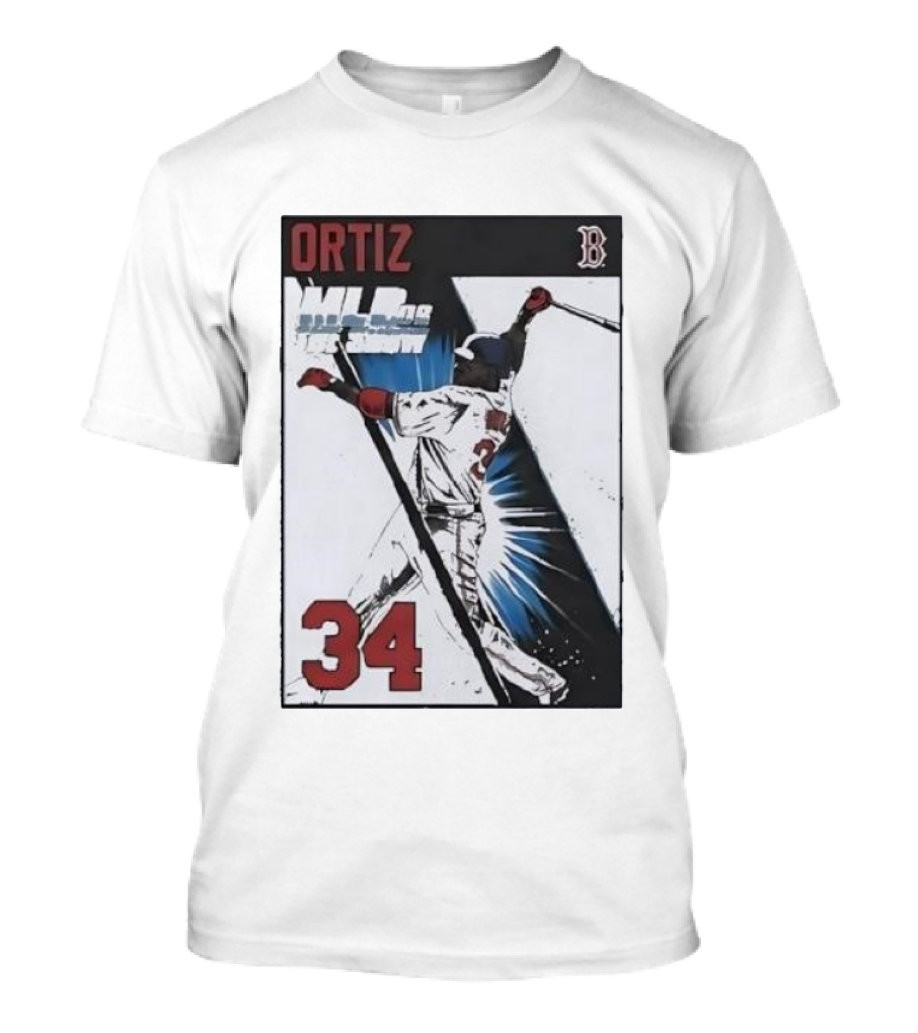 David Ortiz 34 MLB The Show 06 Cover Boston Red Sox Iconic Baseball Legend T-Shirt