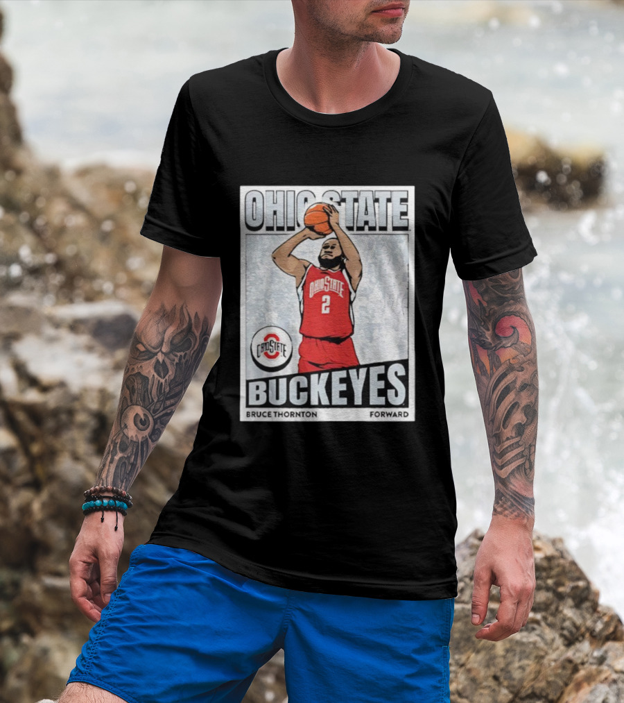 Ohio State Buckeyes Bruce Thornton Basketball Forward Nummer 2 T-Shirt