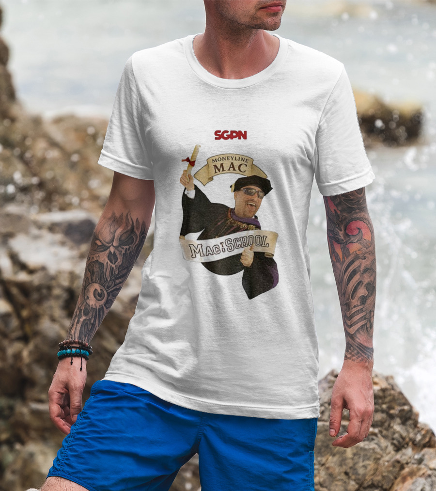 SGPN Moneyline Mac To School Rodney Dangerfield Theme T-Shirt