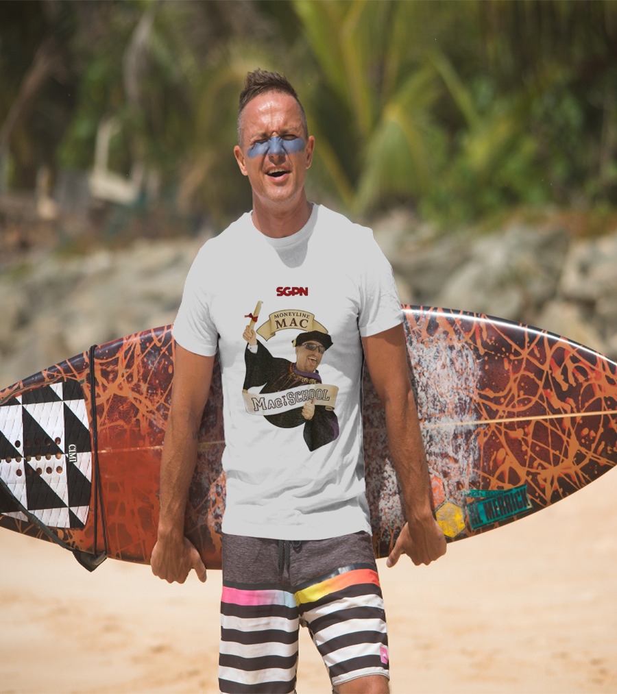 SGPN Moneyline Mac To School Rodney Dangerfield Theme T-Shirt