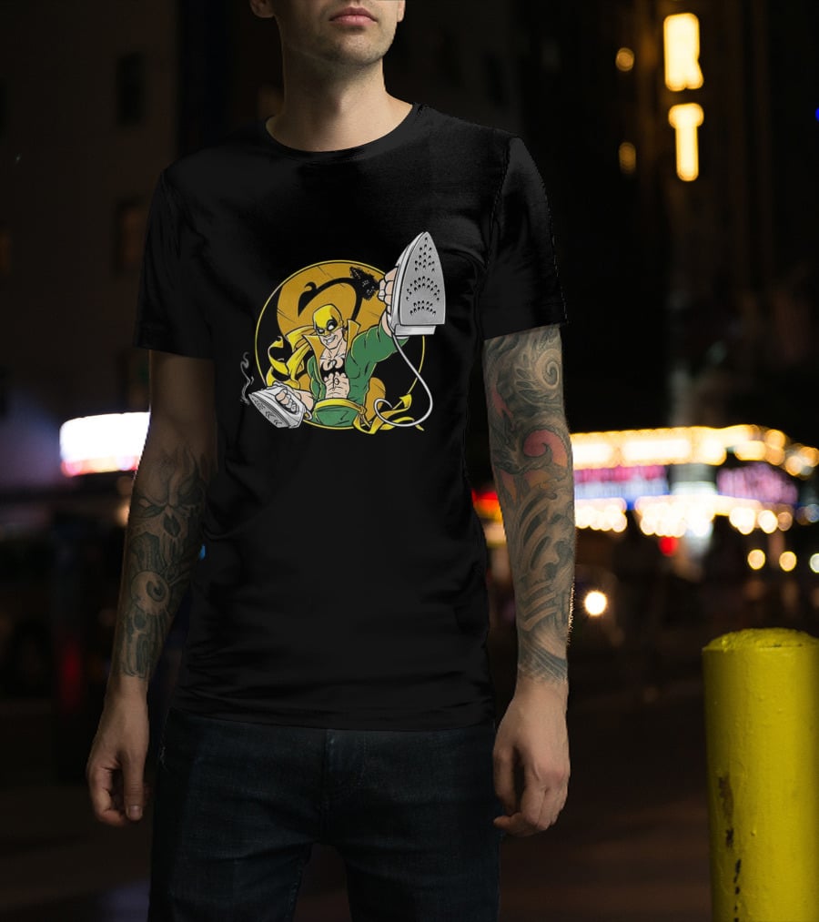 Ironing Fist Marvel Comics Parody Iron Fist Inspired T-Shirt