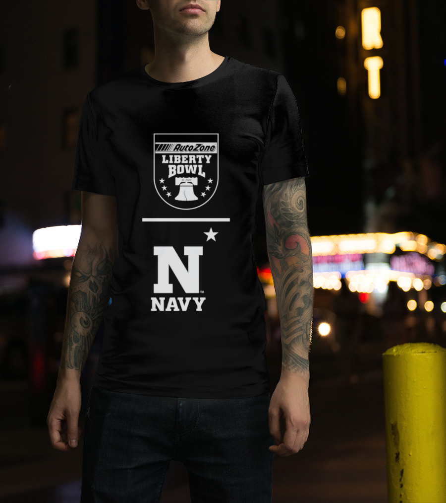 Navy Midshipmen N Star AutoZone Liberty Bowl T-Shirt