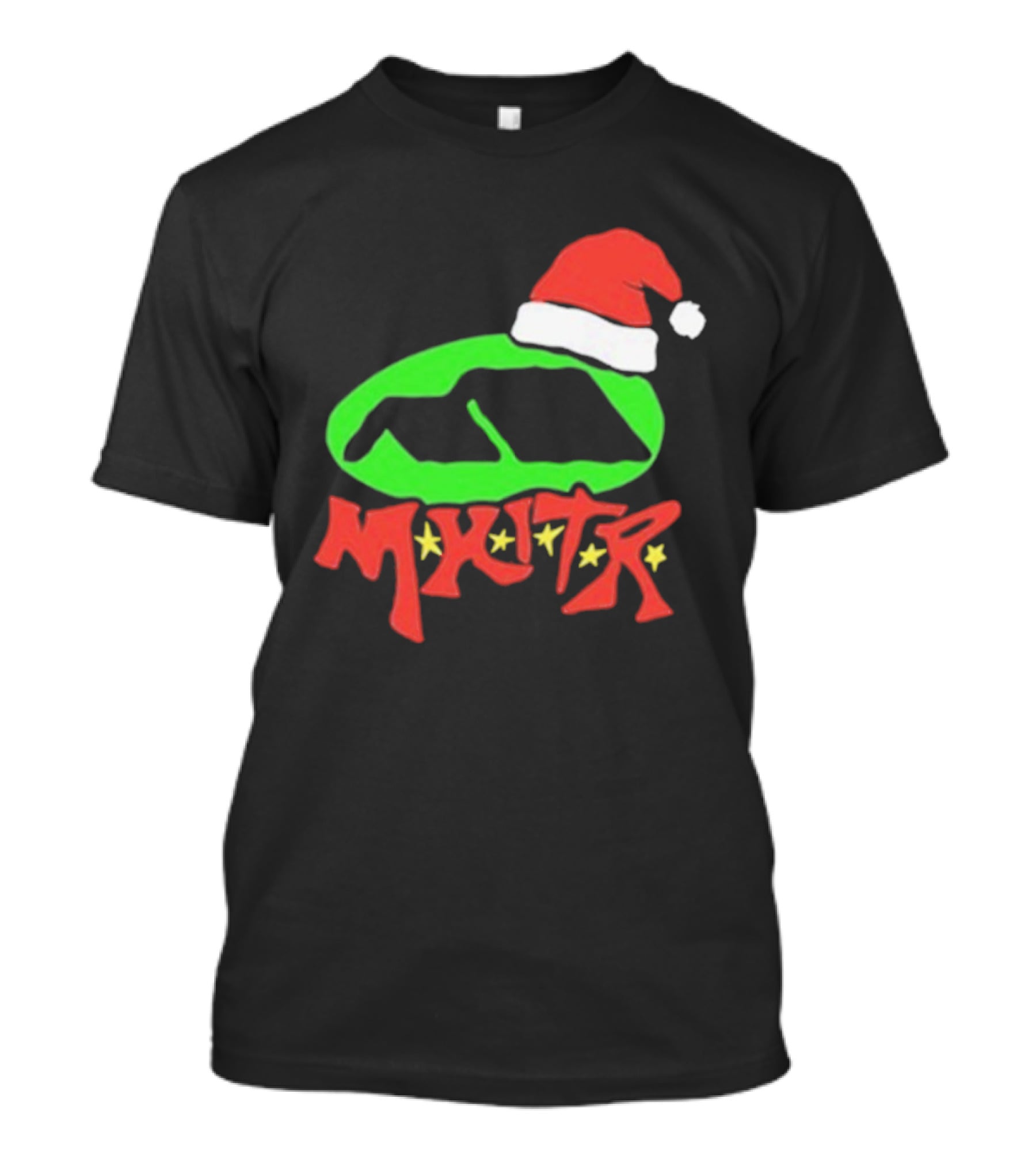 Mhitr Xmas Christmas Santa Hat Festive Green And Red Style T-Shirt
