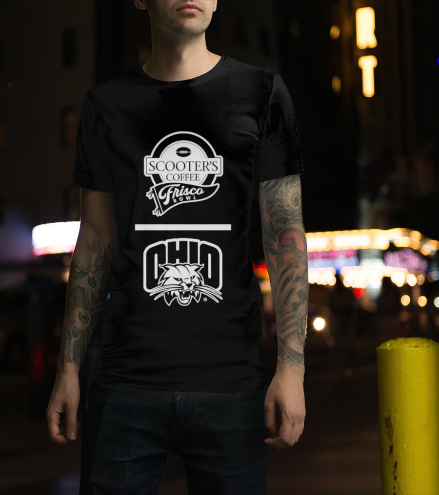 Ohio Bobcats Scooters Coffee Frisco Bowl 2025 T-Shirt