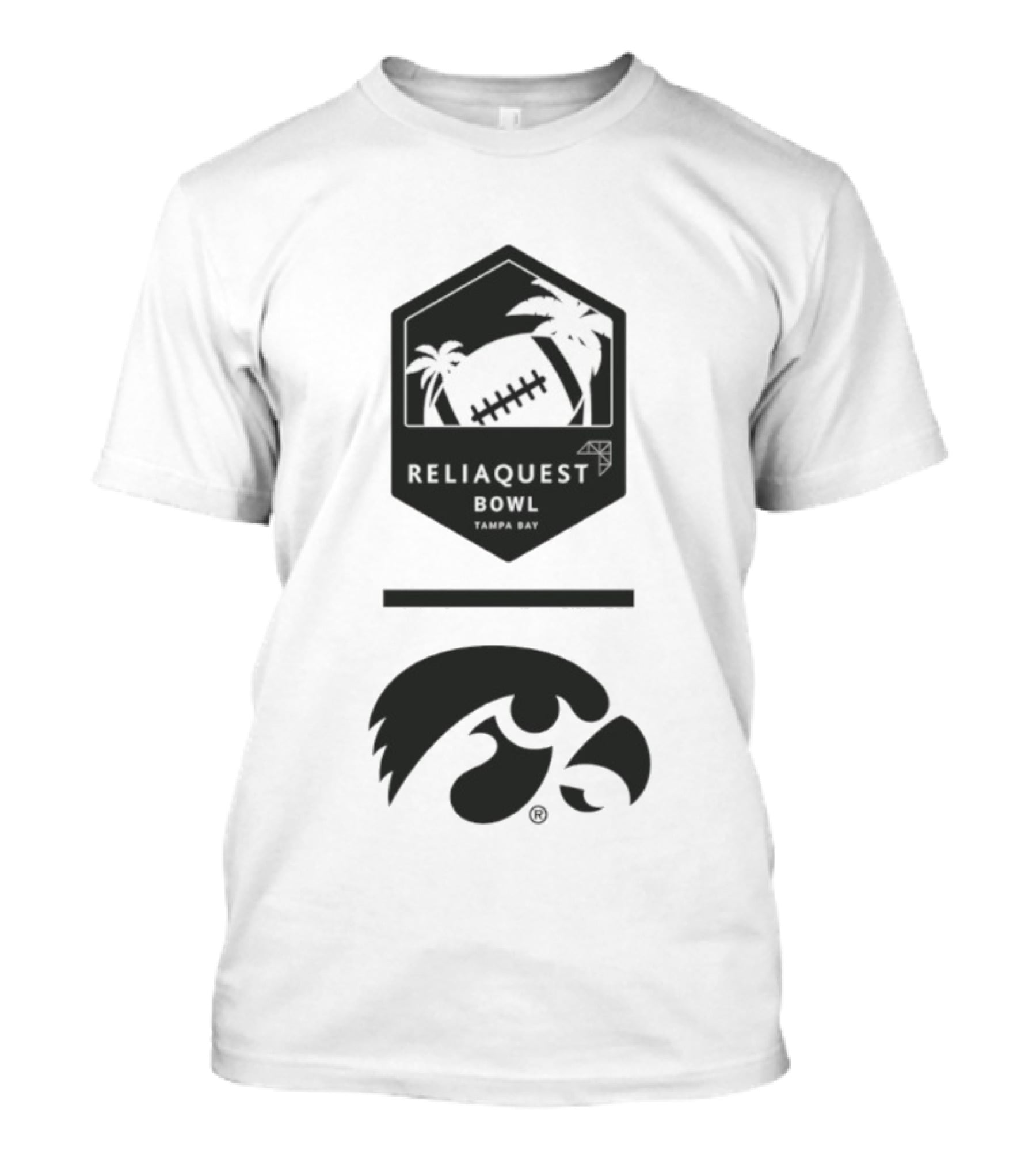 Iowa Hawkeyes Reliaquest Bowl Tampa Bay Football Palm Trees T-Shirt