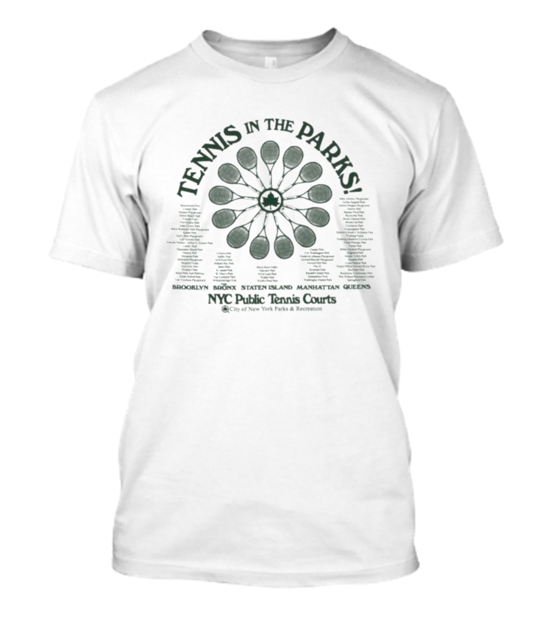 NYC Public Tennis Courts In The Parks Brooklyn Bronx Queens Manhattan Recreation T-Shirt