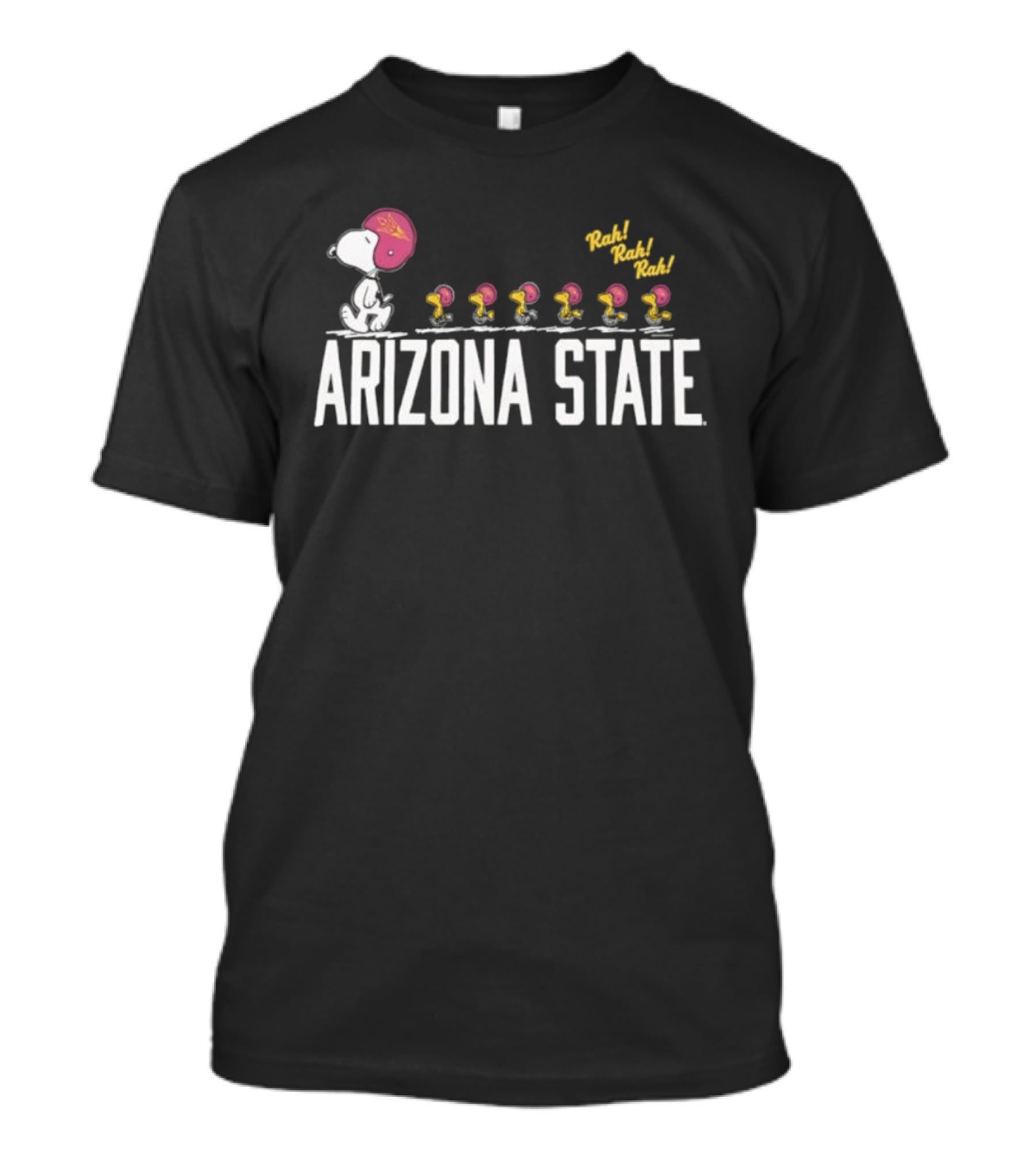 Peanuts Arizona State Football Snoopy Woodstock March Rock Bark Bark Bark T-Shirt