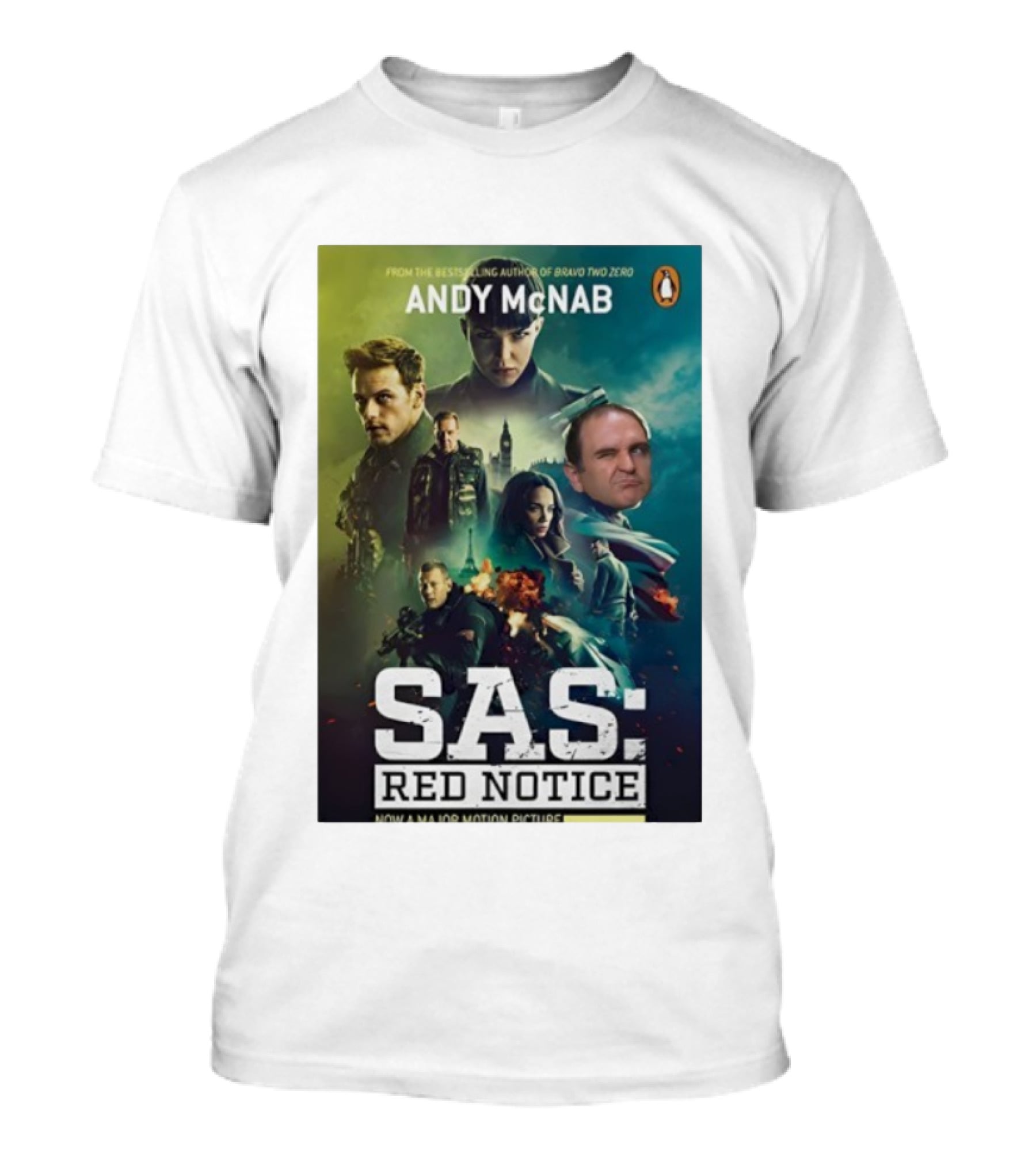 Andy McNab SAS Red Notice Motion Picture Bravo Two Zero Bestseller T-Shirt