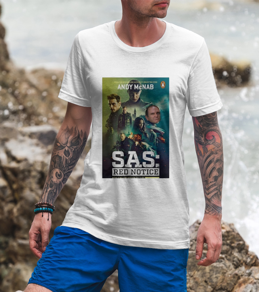 Andy McNab SAS Red Notice Motion Picture Bravo Two Zero Bestseller T-Shirt