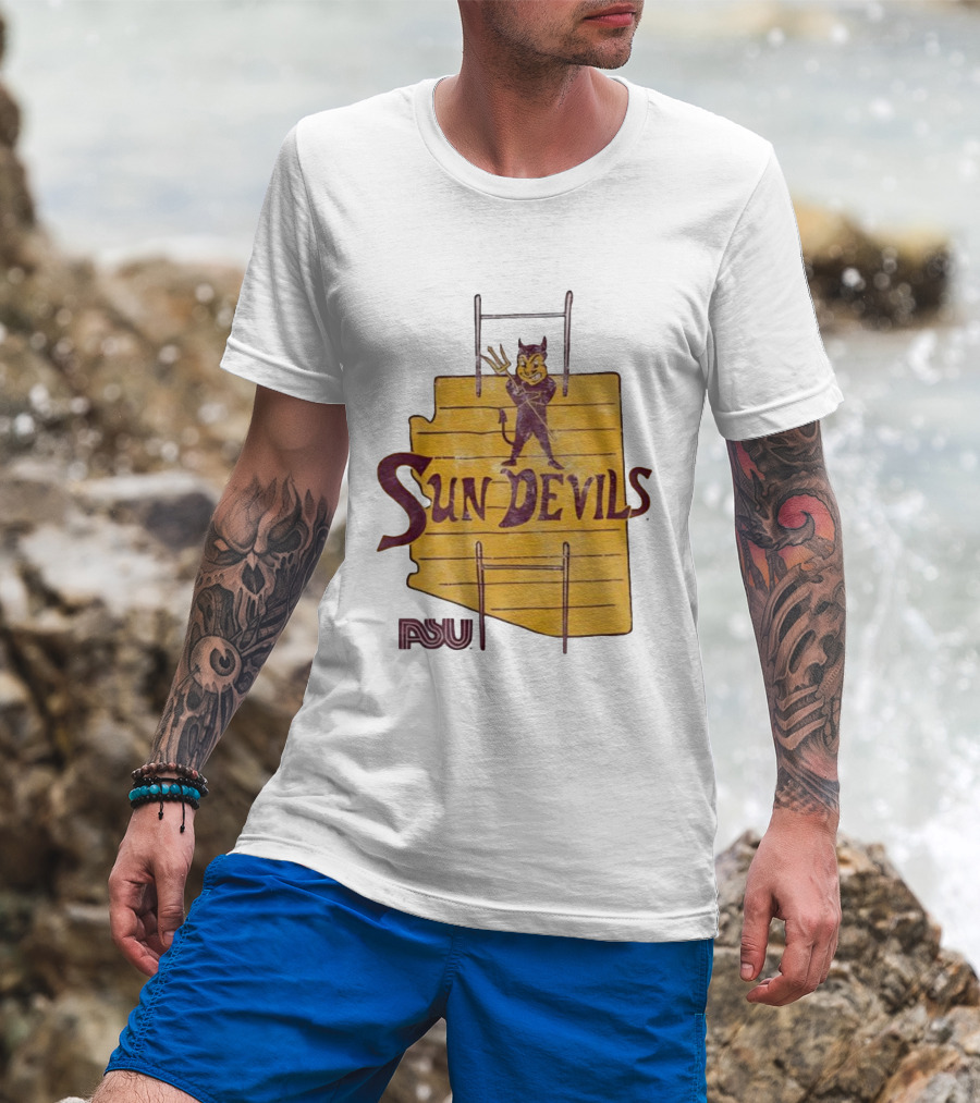 Arizona State Sun Devils Vintage ASU Map T-Shirt