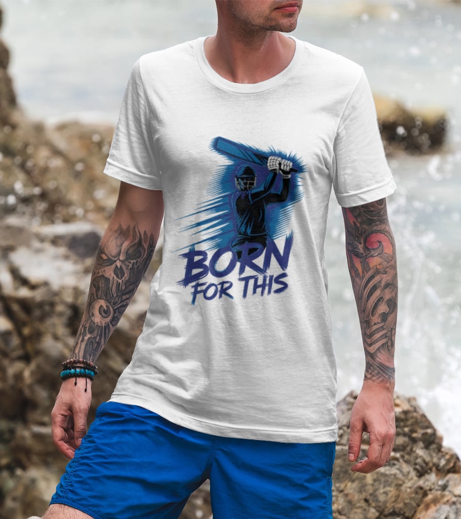 Born For This Cricket Enthusiast In India T-Shirt