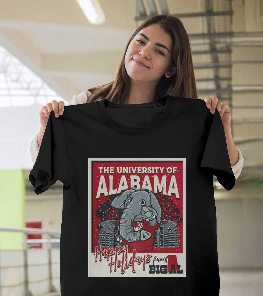 The University Of Alabama Happy Holidays From Big Al T-Shirt
