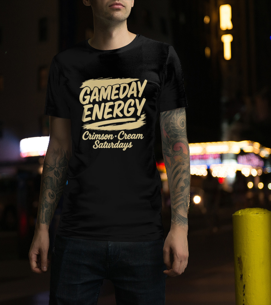 Gameday Energy Crimson Cream Saturdays T-Shirt