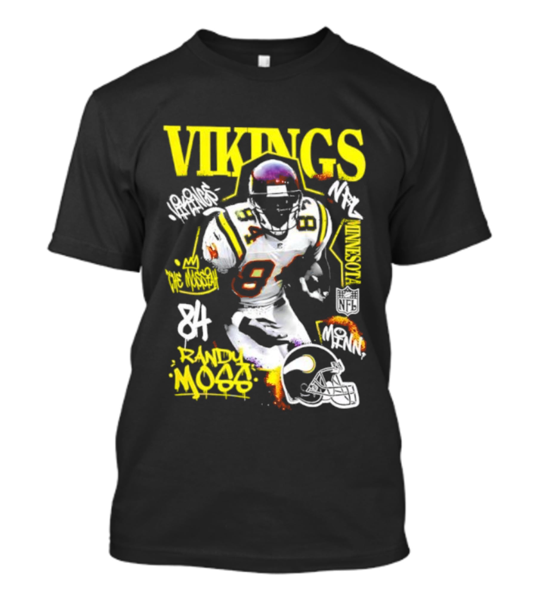 Vikings Randy Moss 84 Star Player Minnesota Football Legend T-Shirt