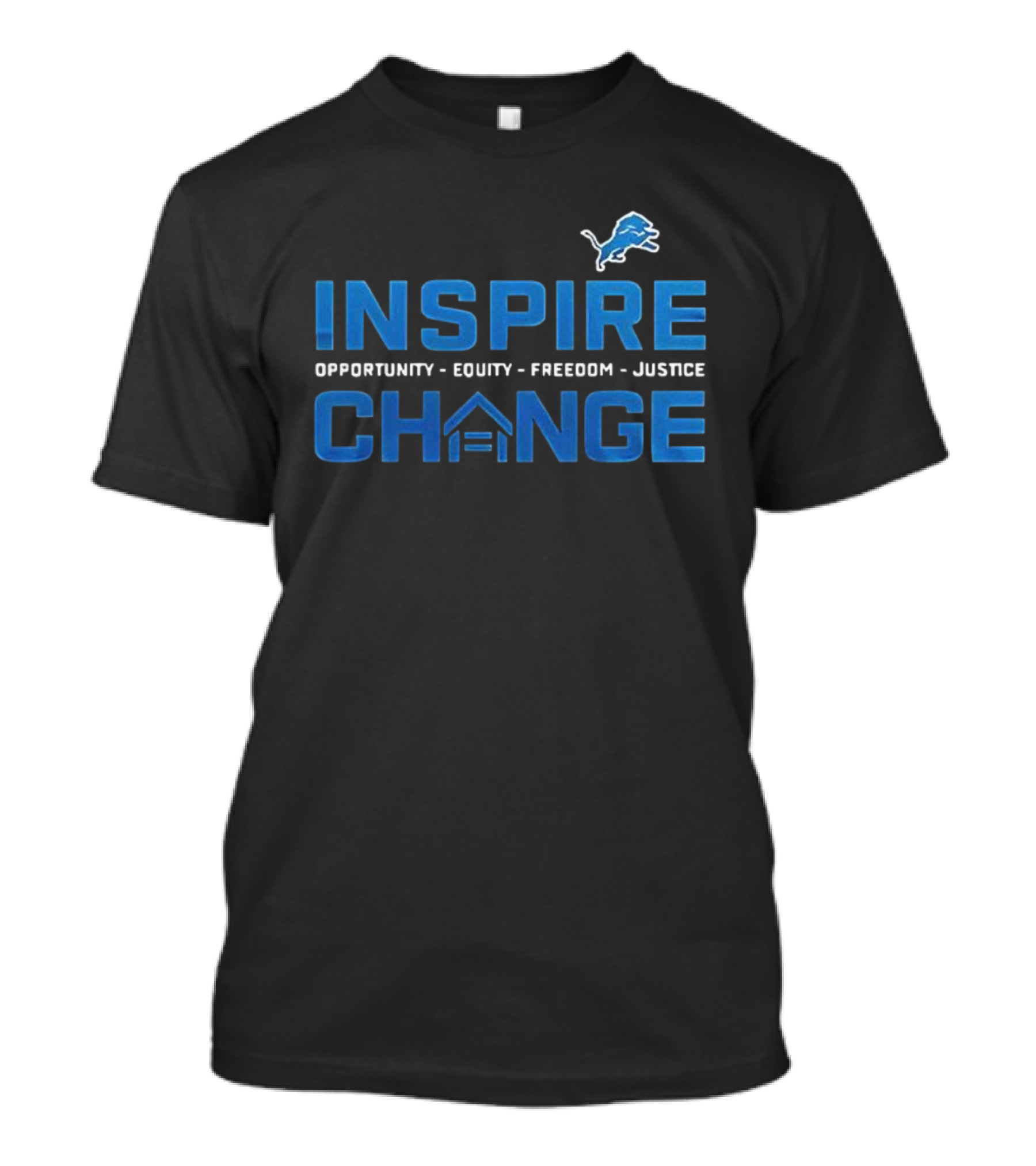 Detroit Lions Inspire Change Opportunity Equity Freedom Justice 2025 T-Shirt