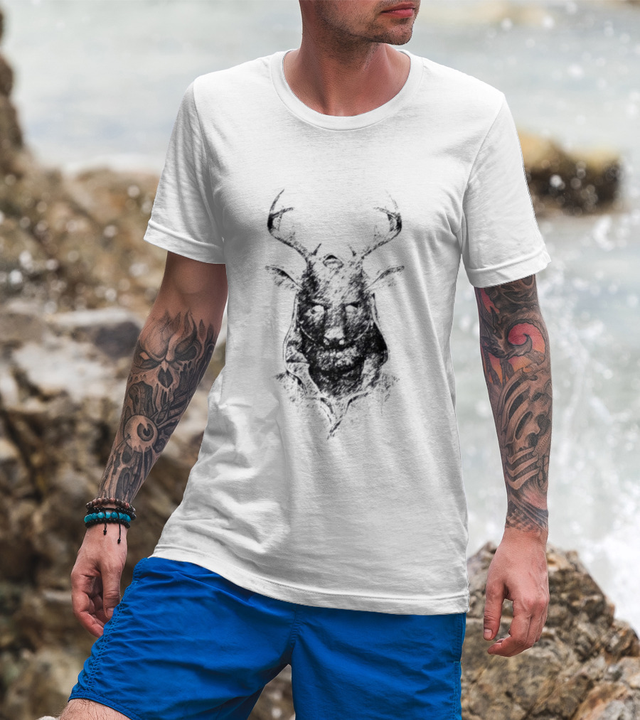 Mask Alan Wake Dark Antler Face T-Shirt