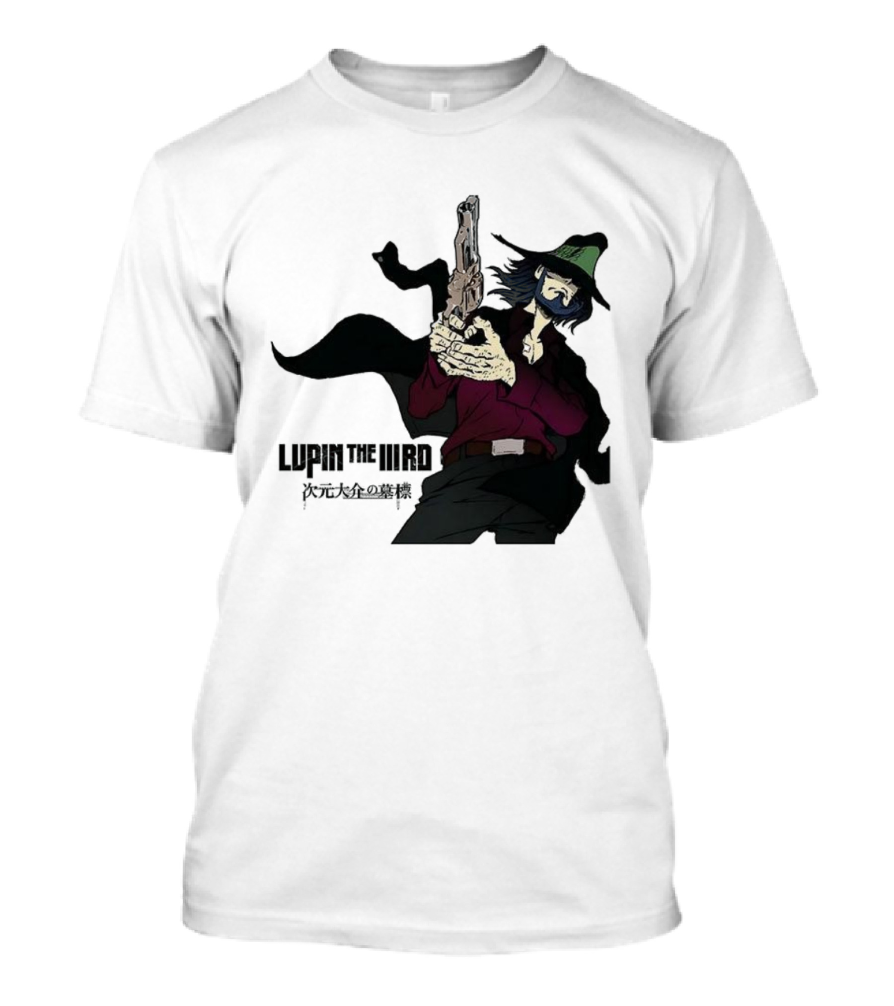 Lupin The IIIRd Jigen Green Hat Gun Stance T-Shirt