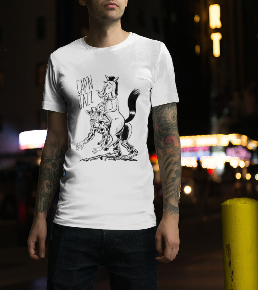 Cap’n Jazz Horse Sketch Illustration T-Shirt