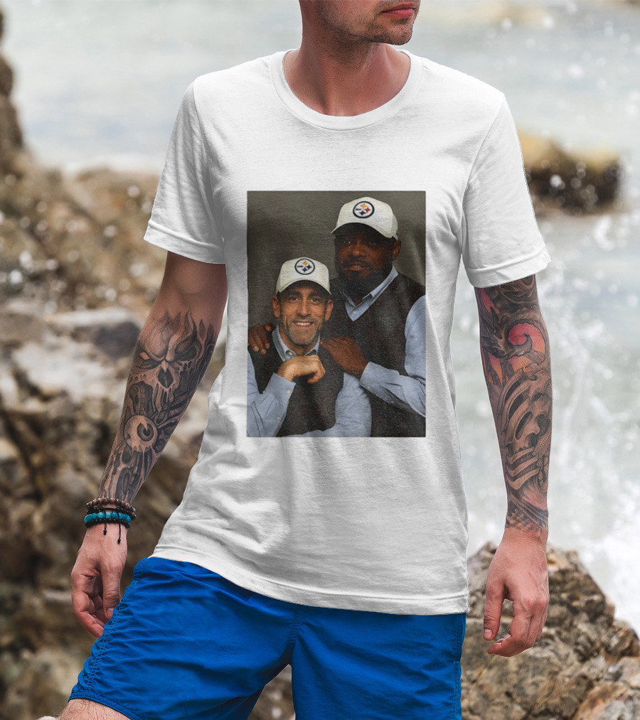 Mike Tomlin Aaron Rodgers Pittsburgh Steelers Step Brothers NFL Comedy Crossover T-Shirt