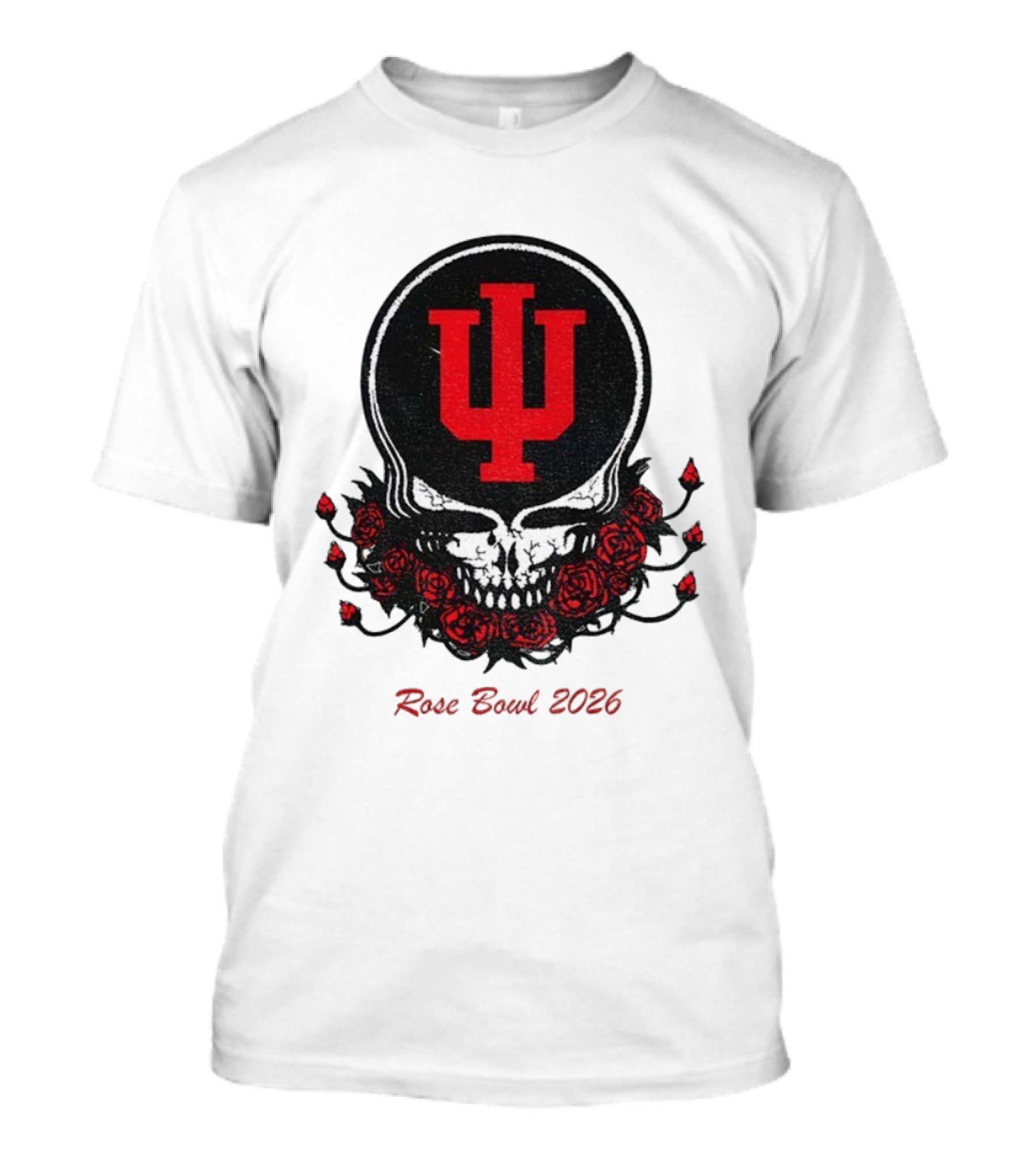 Indiana Hoosiers Skull Roses Grateful Dead Rose Bowl 2026 T-Shirt