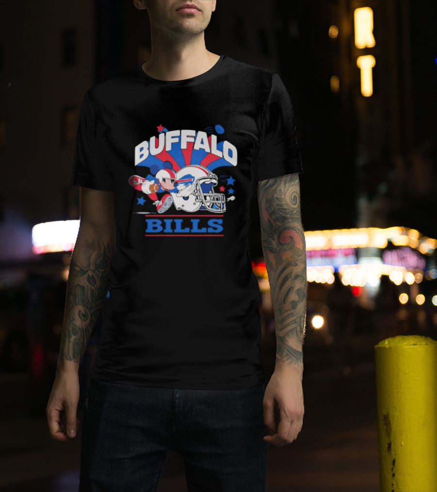 Buffalo Bills Mickey Mouse Football Team Fan Apparel T-Shirt