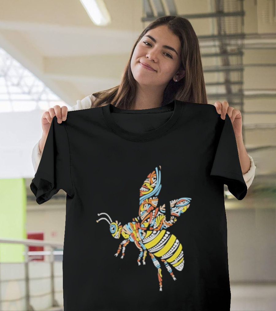 Bumpin Uglies Psychedelic Bee Vibrant Colorful Design T-Shirt