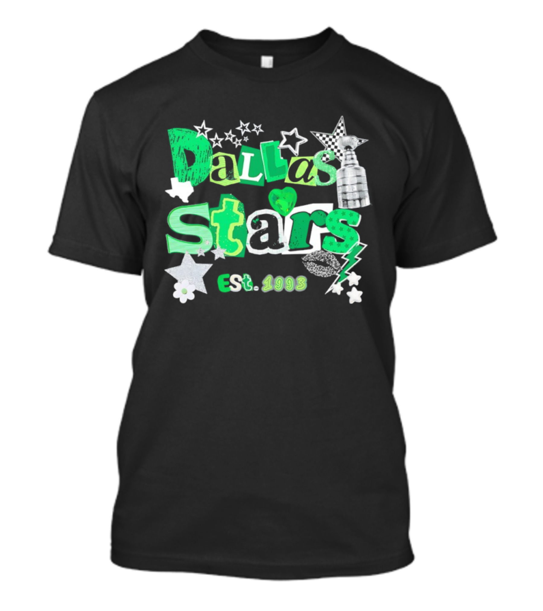 Dallas Stars Est 1993 Hockey Stanley Cup Stars Lightning T-Shirt