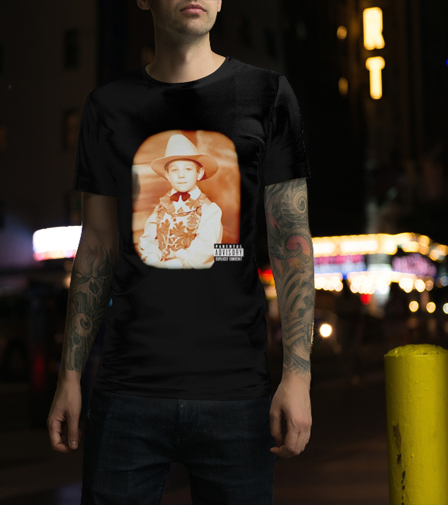 Cowboy Kid Parental Advisory Explicit Content T-Shirt