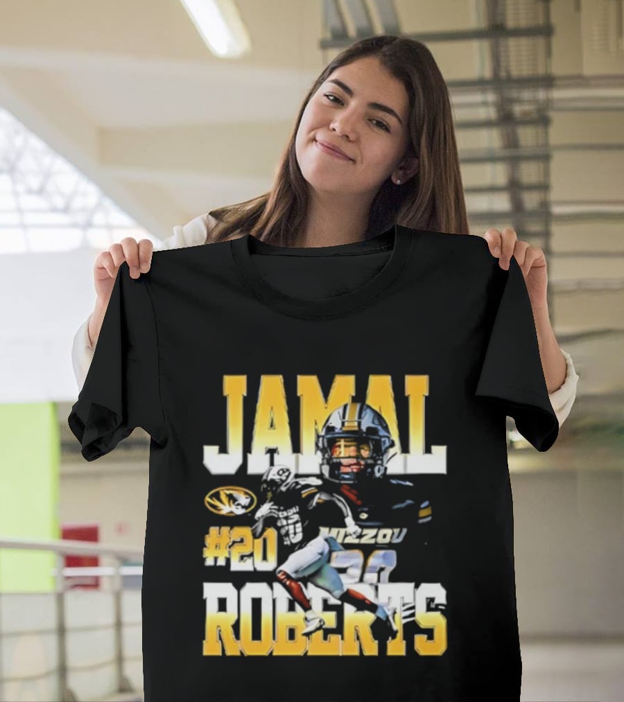 Jamals Roberts #20 Mizzou Tigers NIL Player T-Shirt