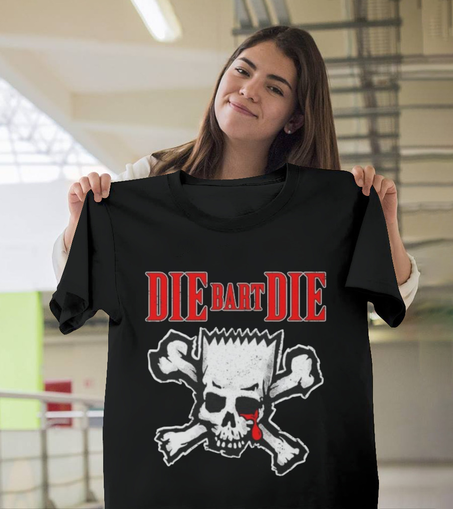 Die Bart Die Bart Simpson Skull Crossbones T-Shirt