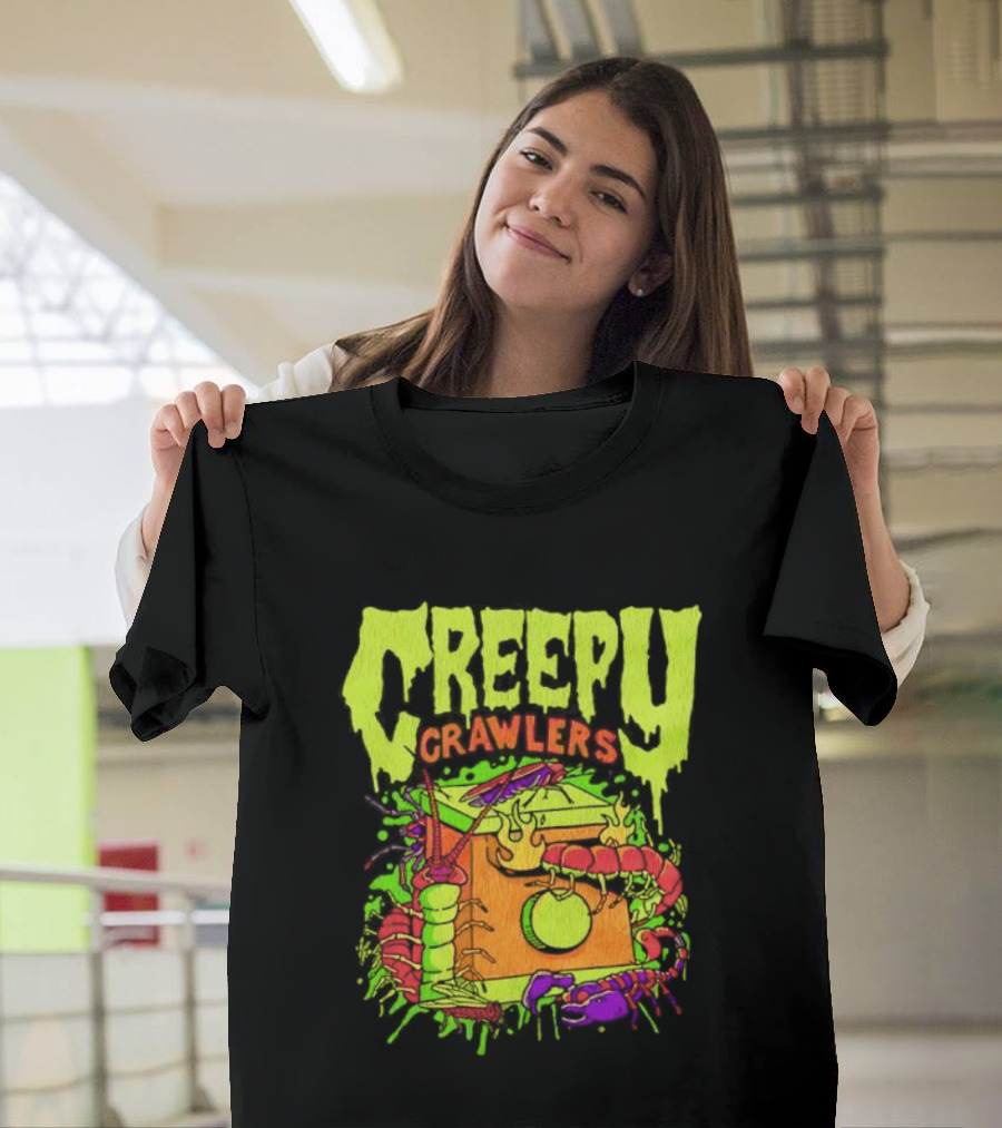 Creepy Crawlers Vintage Telephone Splatter Design T-Shirt