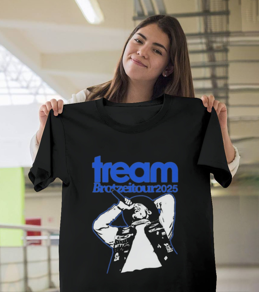 Tream BrotzeiTour 2025 Singer Microphone Illustration T-Shirt