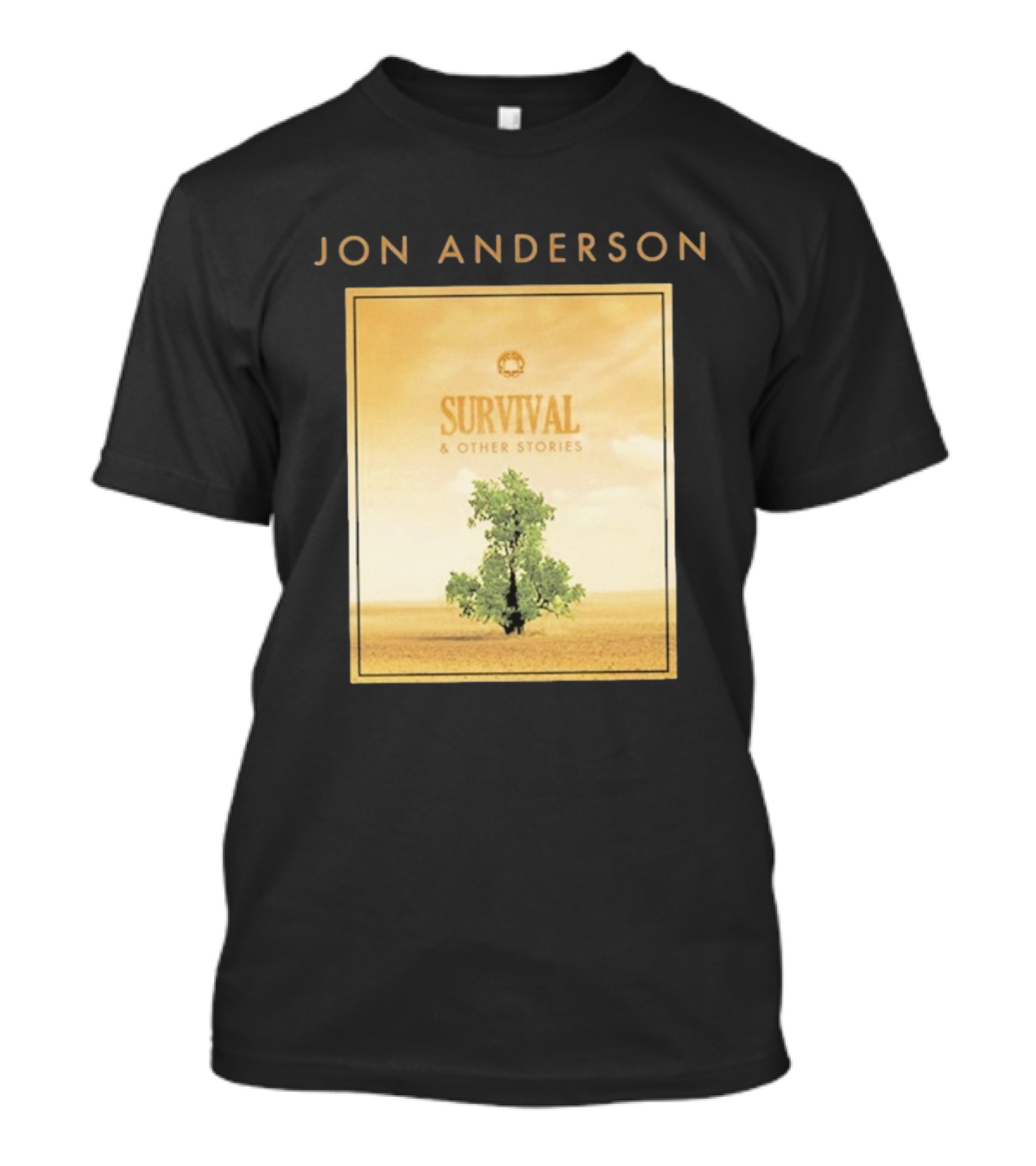 Jon Anderson Survival And Other Stories Album Cover Artwork Tree Desert Scene T-Shirt