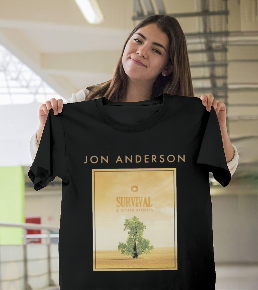 Jon Anderson Survival And Other Stories Album Cover Artwork Tree Desert Scene T-Shirt
