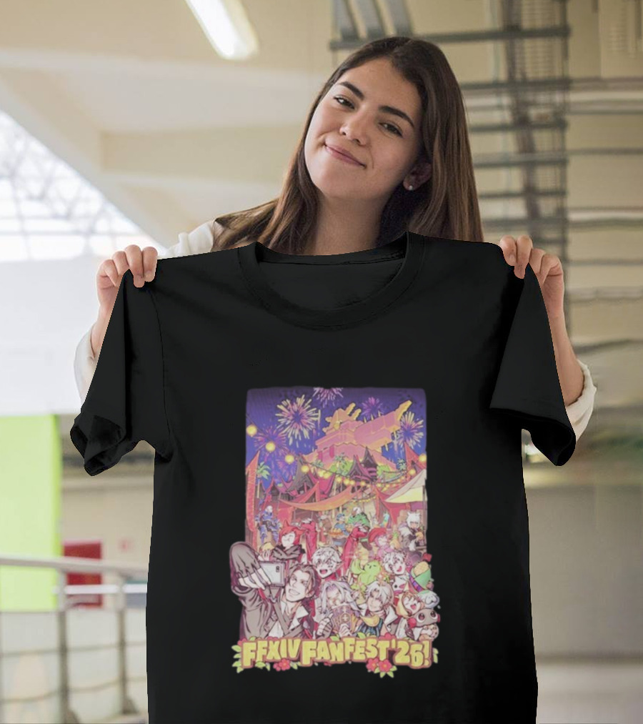 FFXIV Fan Fest 2026 Fireworks And Celebration Scene T-Shirt
