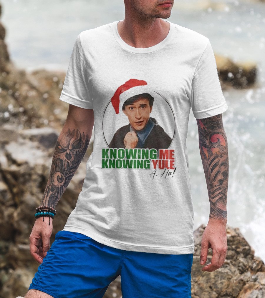Knowing Me Knowing Yule Alan Partridge A-ha Christmas Santa Hat T-Shirt