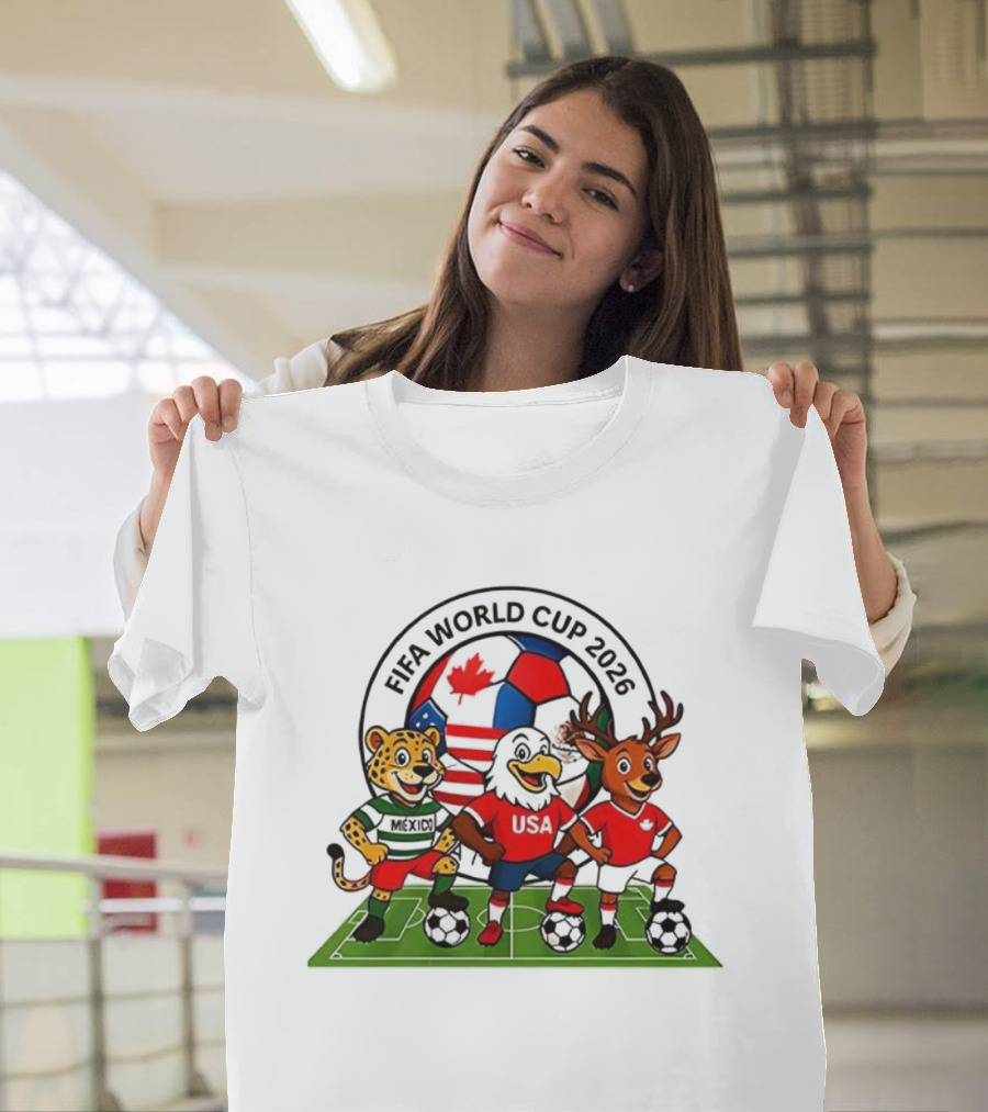 FIFA World Cup 2026 Mascot Jaguar Eagle Deer T-Shirt