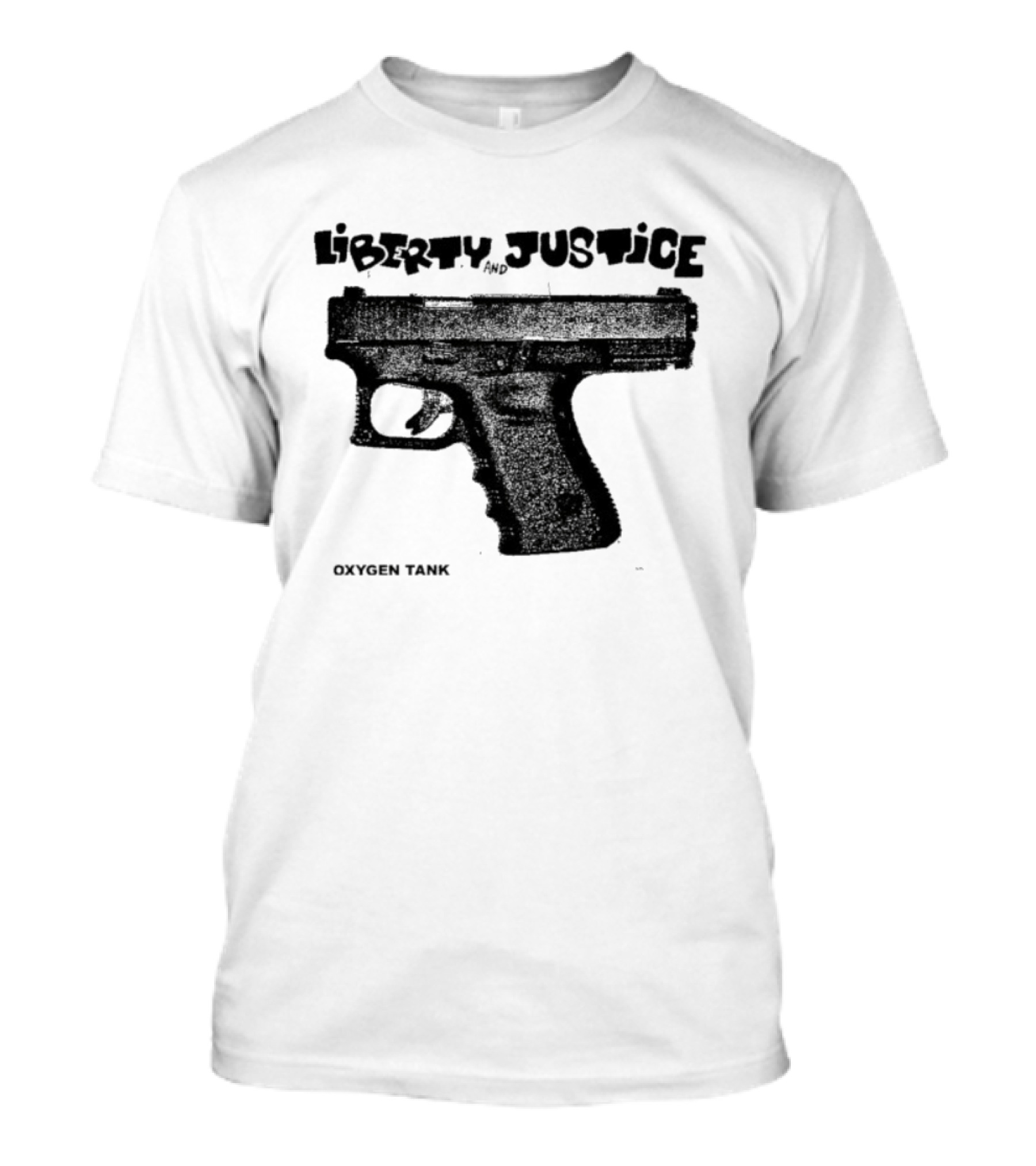 Liberty Justice Oxygen Tank Gun Graphic T-Shirt