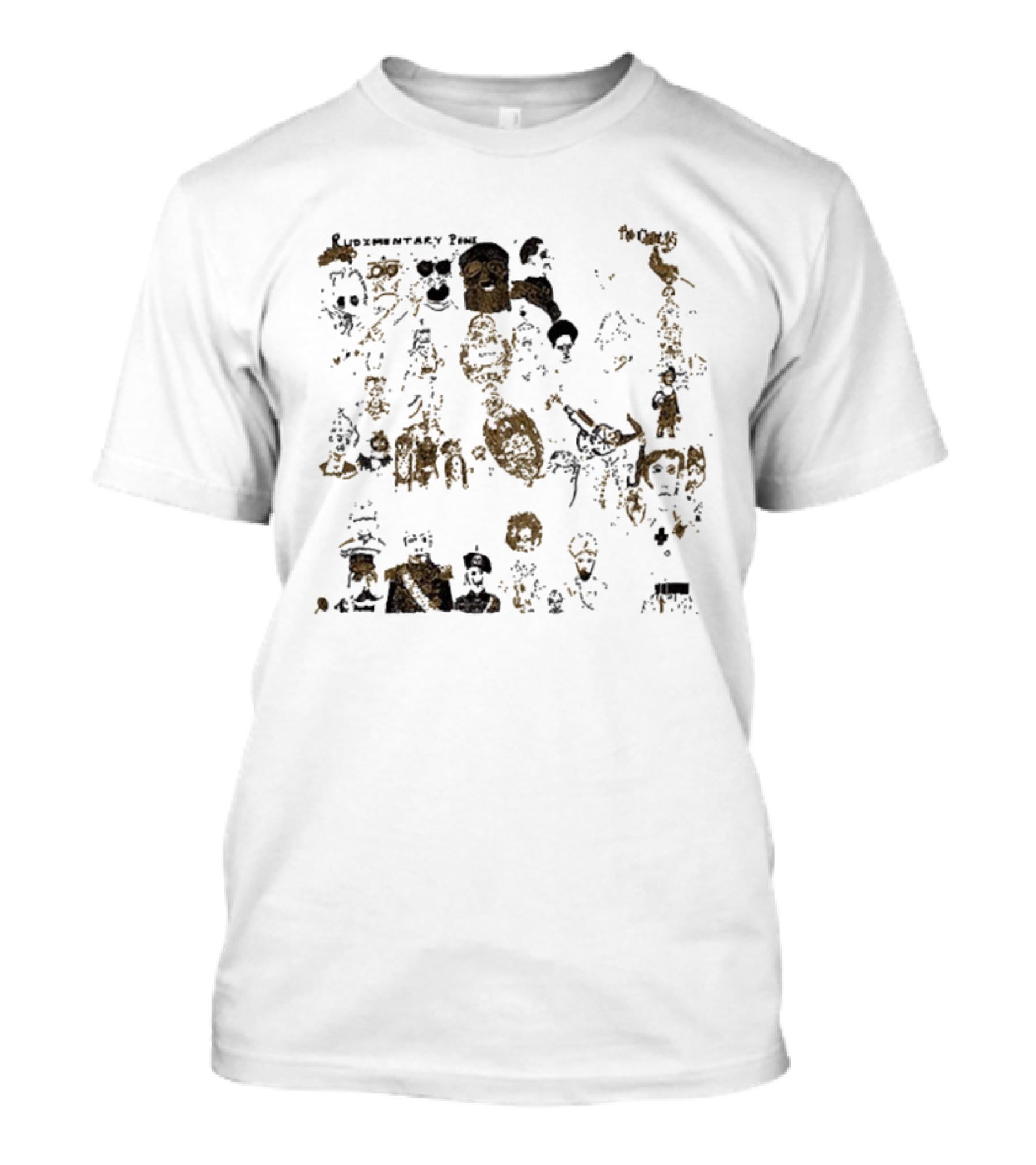 Rudimentary Peni The Chances Distorted Faces And Skeletons Imagery T-Shirt