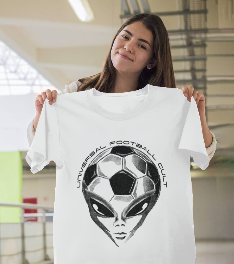 Universal Football Cult Alien Soccer Ball Head Fusion T-Shirt