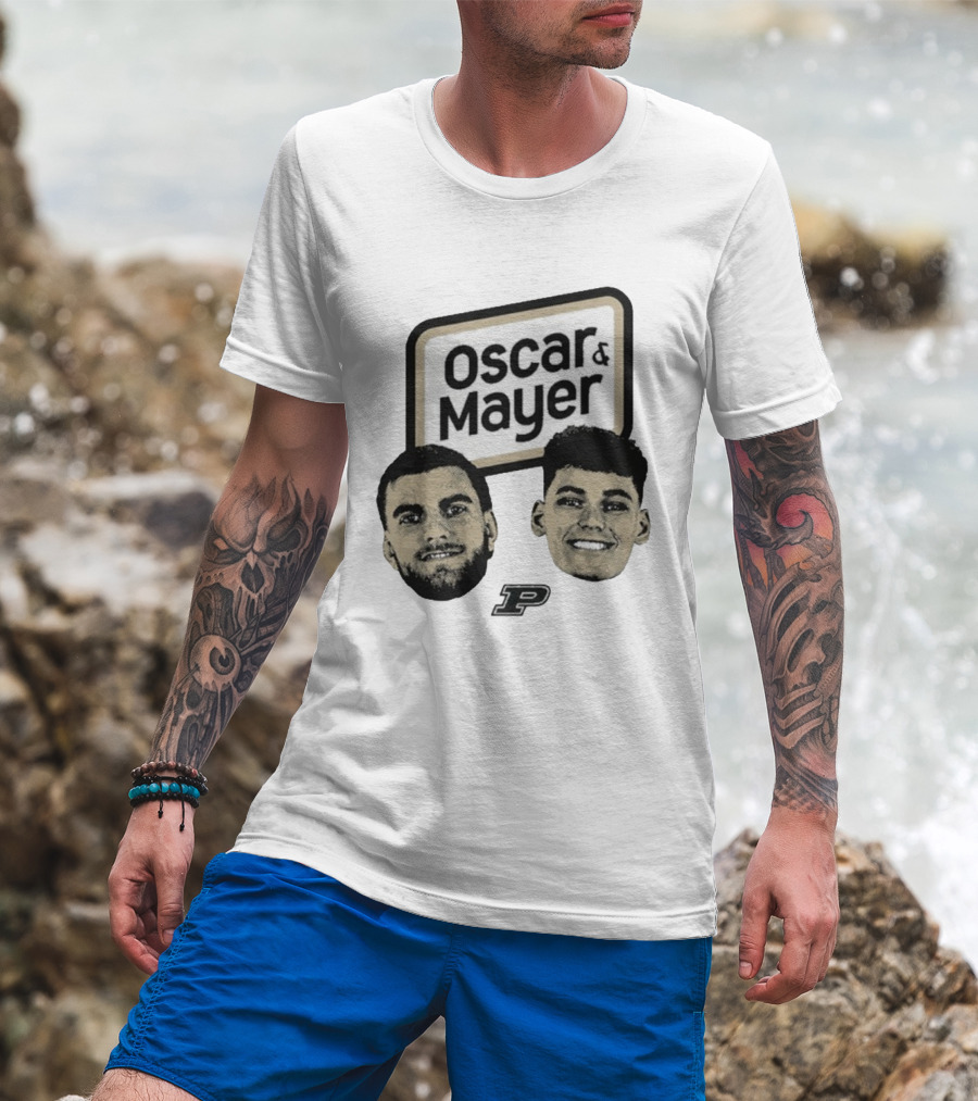 Oscar Cluff Omer Mayer Purdue Boilermakers Faces P Logo T-Shirt